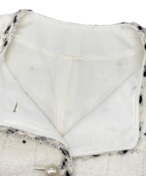 ANAYI（アナイ）ANAYI (アナイ) ツイードベスト ホワイト サイズ:40の古着・服飾アイテム