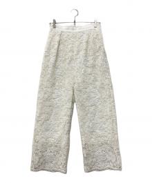 ANAYI（アナイ）の古着「ケミカルレースタックパンツ」｜ホワイト