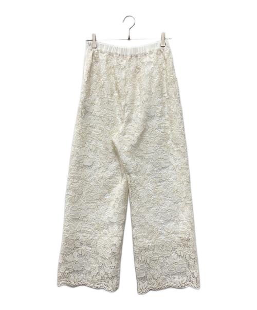 ANAYI（アナイ）ANAYI (アナイ) ケミカルレースタックパンツ ホワイト サイズ:38の古着・服飾アイテム
