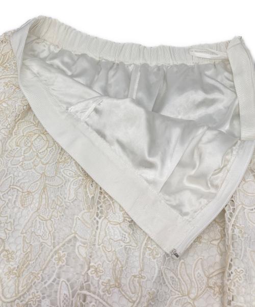 ANAYI（アナイ）ANAYI (アナイ) ケミカルレースタックパンツ ホワイト サイズ:38の古着・服飾アイテム