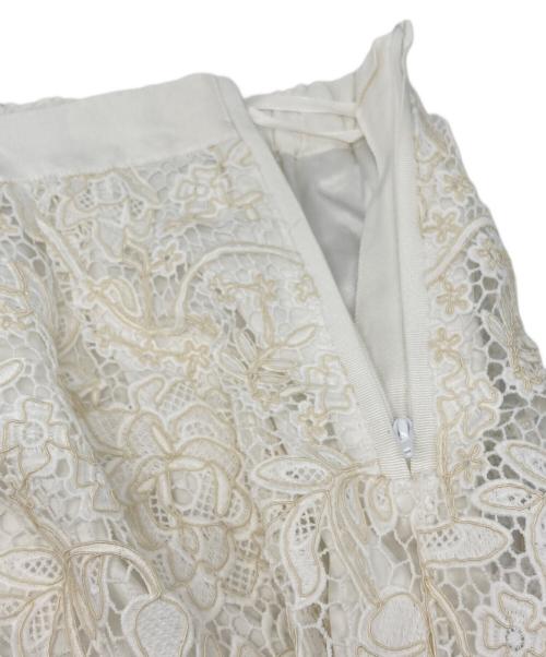 ANAYI（アナイ）ANAYI (アナイ) ケミカルレースタックパンツ ホワイト サイズ:38の古着・服飾アイテム