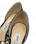 中古・古着 JIMMY CHOO (ジミーチュウ) Aurelie パール装飾パテントヒールパンプス ブラック サイズ:38 1/2：20000円
