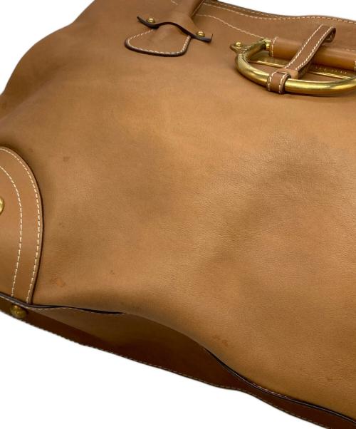 DOLCE & GABBANA（ドルチェ＆ガッバーナ）DOLCE & GABBANA (ドルチェ＆ガッバーナ) Dリング レザートートバッグ ブラウン サイズ:下記参照の古着・服飾アイテム