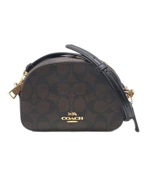 COACH（コーチ）COACH (コーチ) シグネチャーミニショルダーバッグ ブラウン サイズ:下記参照の古着・服飾アイテム