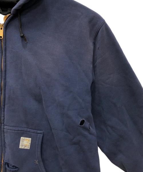 CarHartt（カーハート）CarHartt (カーハート) ダメージジップパーカー ネイビー サイズ:XLの古着・服飾アイテム