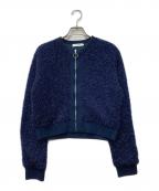 LOVELESSラブレス）の古着「ラメニットブルゾン」｜ネイビー