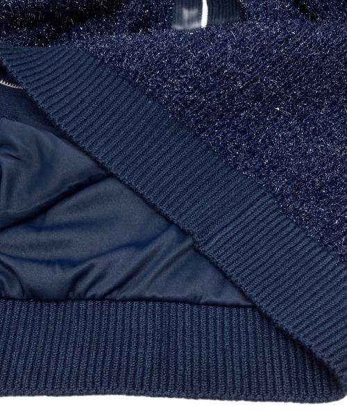 LOVELESS（ラブレス）LOVELESS (ラブレス) ラメニットブルゾン ネイビー サイズ:36の古着・服飾アイテム