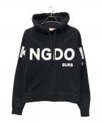 BURBERRY LONDONバーバリーロンドン）の古着「KINGDOMプリントパーカー」｜ブラック