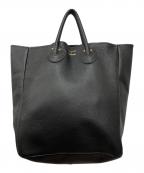 YOUNG & OLSEN The DRYGOODS STOREヤングアンドオルセン ザ ドライグッズストア）の古着「エンボスレザーレザートートバッグ」｜ブラック