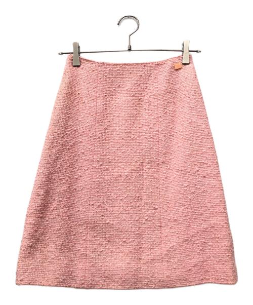 CHANEL（シャネル）CHANEL (シャネル) COCOマークロゴツイードセットアップ ピンク サイズ:36の古着・服飾アイテム