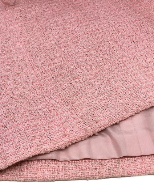 CHANEL（シャネル）CHANEL (シャネル) COCOマークロゴツイードセットアップ ピンク サイズ:36の古着・服飾アイテム
