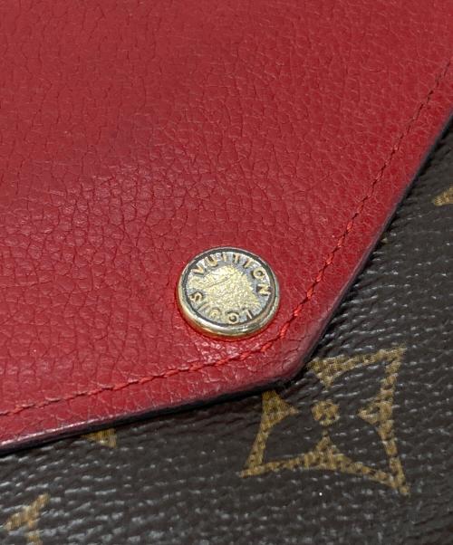 LOUIS VUITTON（ルイ ヴィトン）LOUIS VUITTON (ルイ ヴィトン) 2つ折り財布 ブラウン×レッド サイズ:下記参照の古着・服飾アイテム