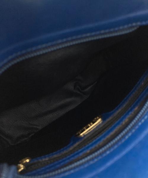 FENDI（フェンディ）FENDI (フェンディ) ギリシャモチーフ レザーワンショルダーバッグ ブルー サイズ:下記参照の古着・服飾アイテム
