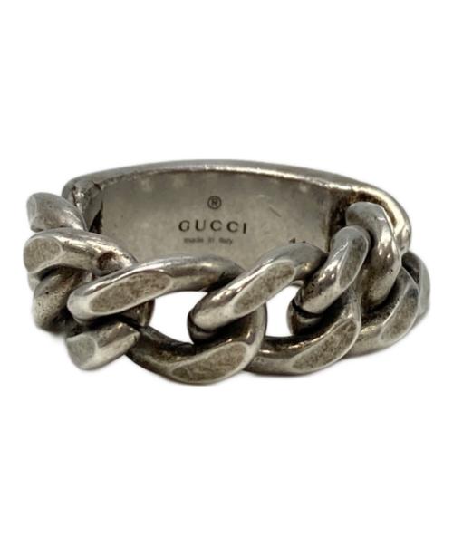 GUCCI（グッチ）GUCCI (グッチ) ゴルメットチェーンリング シルバー サイズ:11号の古着・服飾アイテム