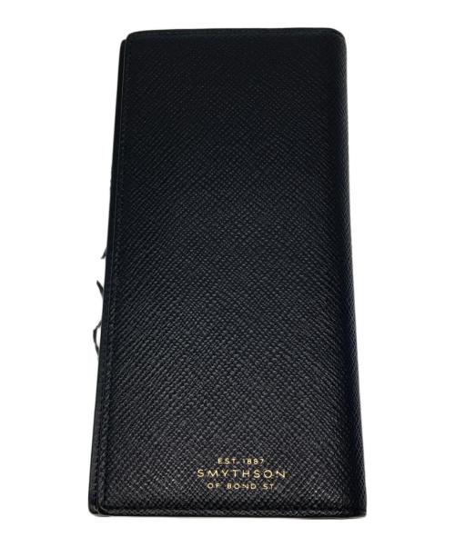 SMYTHSON（スマイソン）SMYTHSON (スマイソン) Panama Slim Coat Wallet With Coin Purse ブラック サイズ:下記参照の古着・服飾アイテム