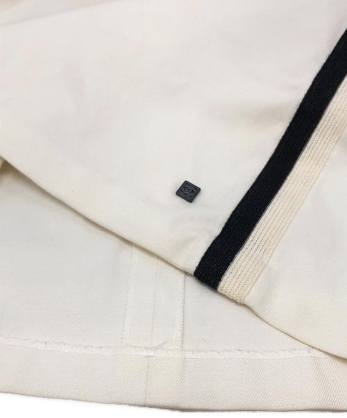 CHANEL（シャネル）CHANEL (シャネル) パイピングキャンバスノースリーブワンピース ホワイト×グレー サイズ:34の古着・服飾アイテム