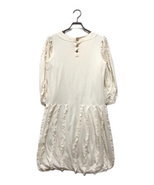 CHANEL（シャネル）CHANEL (シャネル) フリルカットソーワンピース ホワイト サイズ:36の古着・服飾アイテム