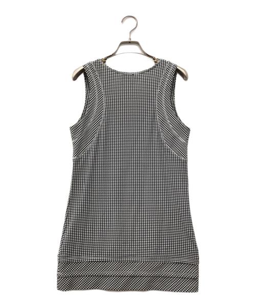 CHANEL（シャネル）CHANEL (シャネル) ハウンドトゥースココマークチュニック グレー サイズ:36の古着・服飾アイテム