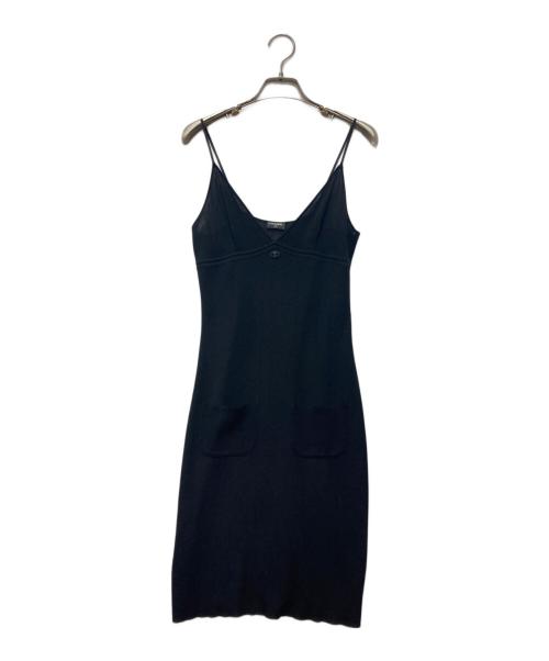 CHANEL（シャネル）CHANEL (シャネル) ココマークキャミソールワンピース ブラック サイズ:36の古着・服飾アイテム