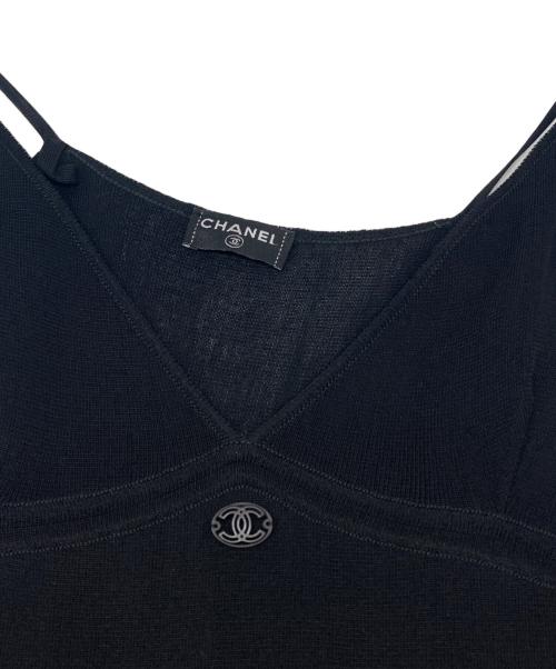 CHANEL（シャネル）CHANEL (シャネル) ココマークキャミソールワンピース ブラック サイズ:36の古着・服飾アイテム