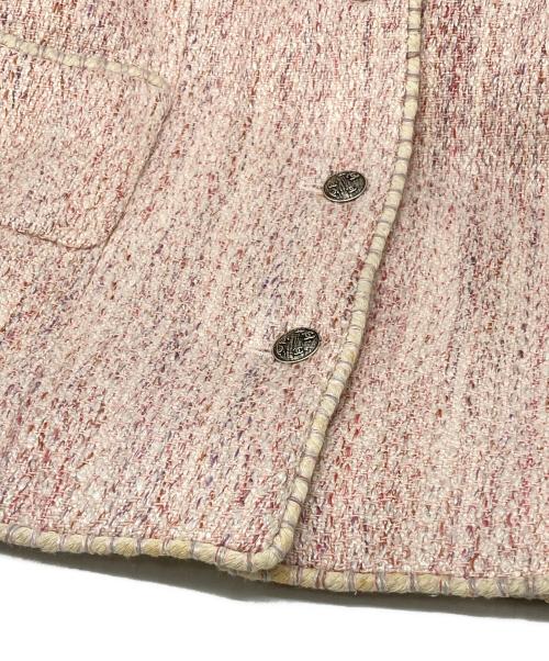 CHANEL（シャネル）CHANEL (シャネル) 05C ココボタンツイードジャケット ピンク サイズ:36の古着・服飾アイテム