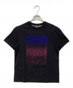BOSSボス）の古着「ロゴ エンベリッシュド クルーネック Tシャツ」｜ブラック