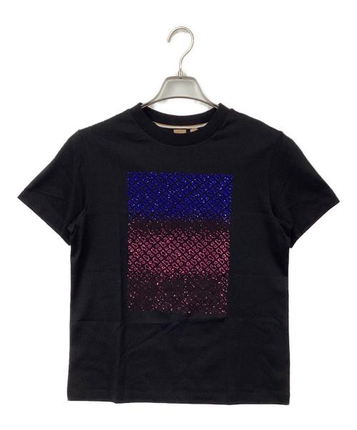 BOSS（ボス）BOSS (ボス) ロゴ エンベリッシュド クルーネック Tシャツ ブラック サイズ:SIZE Sの古着・服飾アイテム