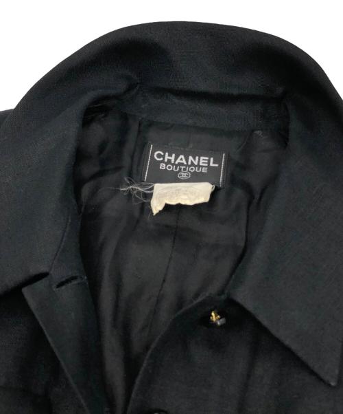 CHANEL（シャネル）CHANEL (シャネル) リネンココマークボタンセットアップ ブラック サイズ:36の古着・服飾アイテム