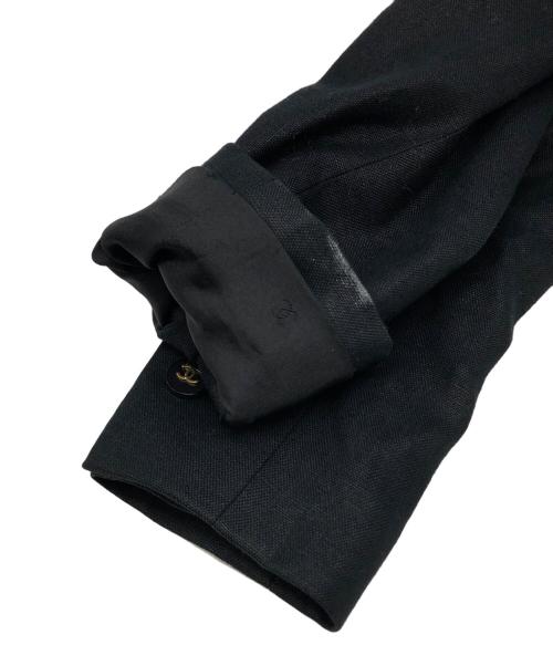 CHANEL（シャネル）CHANEL (シャネル) リネンココマークボタンセットアップ ブラック サイズ:36の古着・服飾アイテム