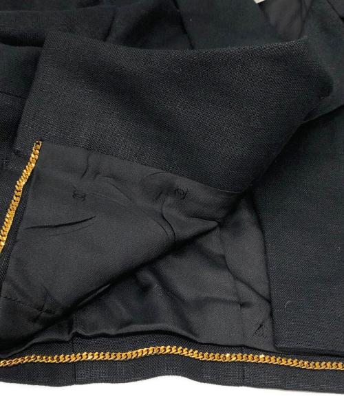 CHANEL（シャネル）CHANEL (シャネル) リネンココマークボタンセットアップ ブラック サイズ:36の古着・服飾アイテム