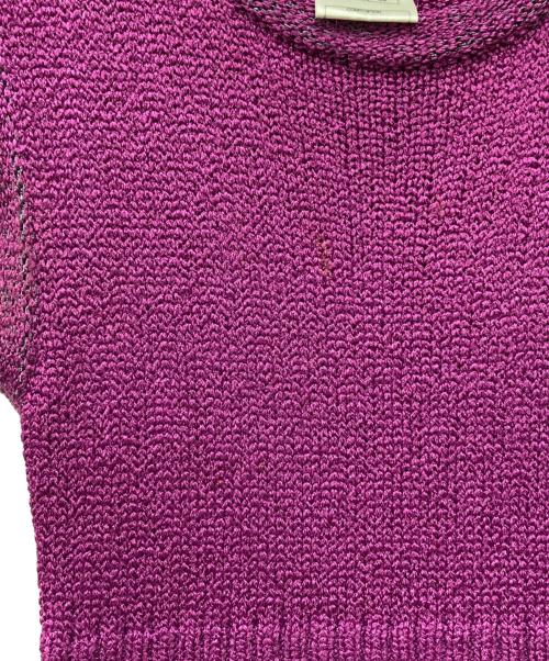 CHANEL（シャネル）CHANEL (シャネル) ココマークプレートノースリーブニットワンピース パープル サイズ:34の古着・服飾アイテム