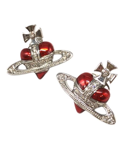 Vivienne Westwood（ヴィヴィアンウエストウッド）Vivienne Westwood (ヴィヴィアンウエストウッド) DIAMANTE HEART ピアス シルバー サイズ:下記参照の古着・服飾アイテム