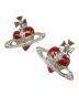 Vivienne Westwood（ヴィヴィアンウエストウッド）の古着「DIAMANTE HEART ピアス」｜シルバー