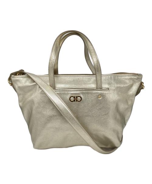 Salvatore Ferragamo（サルヴァトーレ フェラガモ）Salvatore Ferragamo (サルヴァトーレ フェラガモ) 2WAYショルダーバッグ シャンパンゴールド サイズ:下記参照の古着・服飾アイテム