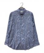 ETROエトロ）の古着「ペイズリー柄シャツ」｜スカイブルー
