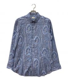 ETRO（エトロ）の古着「ペイズリー柄シャツ」｜スカイブルー