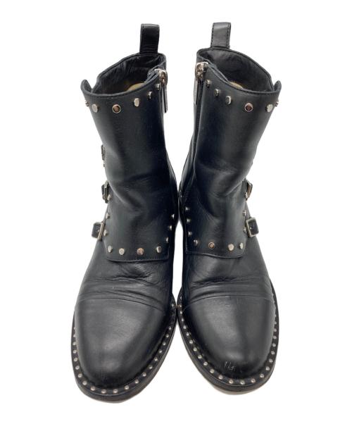 JIMMY CHOO（ジミーチュウ）JIMMY CHOO (ジミーチュウ) Baxter Leather Ankle Boots ブラック サイズ:35 1/2の古着・服飾アイテム