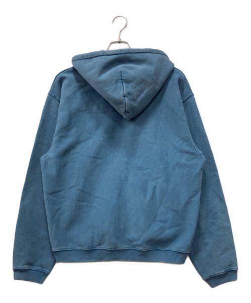 stussy（ステューシー）stussy (ステューシー) ZIP HOODIE FADED GRAPHIC ブルー サイズ:Lの古着・服飾アイテム