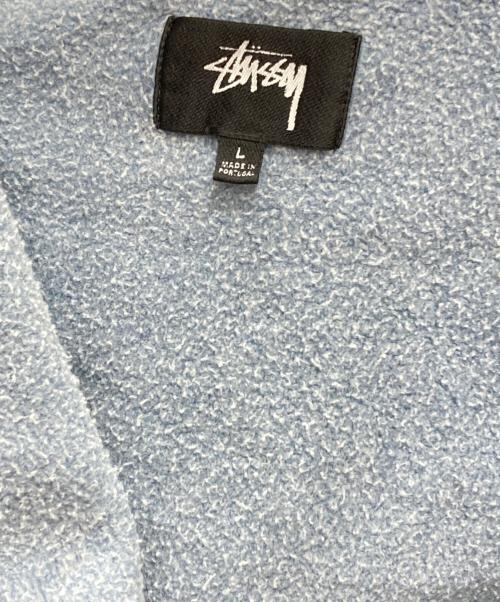 stussy（ステューシー）stussy (ステューシー) ZIP HOODIE FADED GRAPHIC ブルー サイズ:Lの古着・服飾アイテム