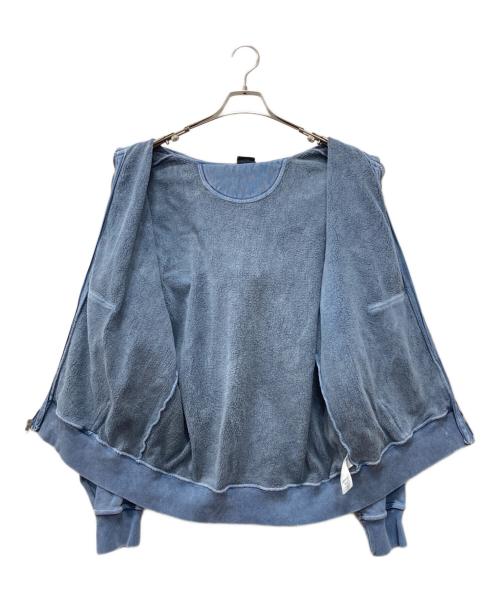 stussy（ステューシー）stussy (ステューシー) WEAR ZIP HOODIE PIGMENT DYED ブルー サイズ:Lの古着・服飾アイテム