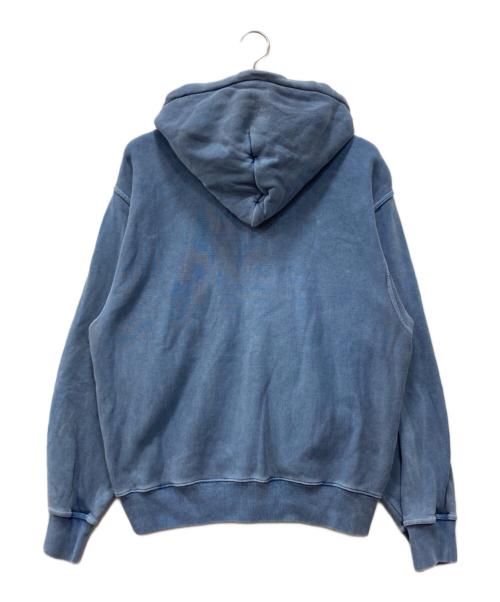 stussy（ステューシー）stussy (ステューシー) WEAR ZIP HOODIE PIGMENT DYED ブルー サイズ:Lの古着・服飾アイテム