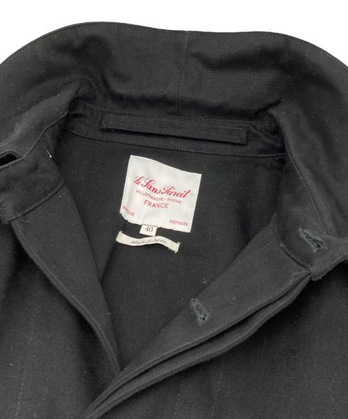 Le Sans Pareil（ル サン パレイユ）LE SANS PAREIL (ル サン パレイユ) COTTON CANVAS RAILROAD JACKET ブラック サイズ:40の古着・服飾アイテム