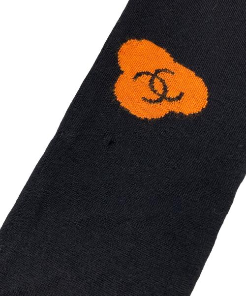 CHANEL（シャネル）CHANEL (シャネル) シルク混クローバー柄ニットセットアップ ブラック サイズ:38の古着・服飾アイテム
