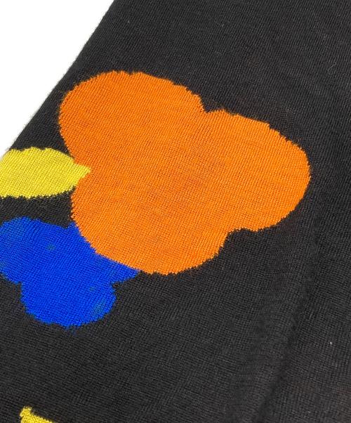 CHANEL（シャネル）CHANEL (シャネル) シルク混クローバー柄ニットセットアップ ブラック サイズ:38の古着・服飾アイテム
