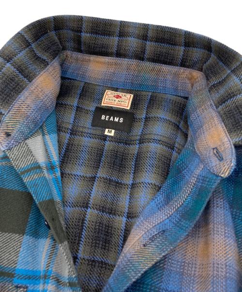 SUGAR CANE（シュガーケーン）SUGAR CANE (シュガーケーン) BEAMS (ビームス) 別注クレイジー ワークシャツ ブルー サイズ:Mの古着・服飾アイテム