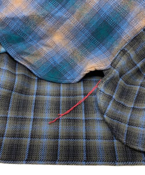 SUGAR CANE（シュガーケーン）SUGAR CANE (シュガーケーン) BEAMS (ビームス) 別注クレイジー ワークシャツ ブルー サイズ:Mの古着・服飾アイテム