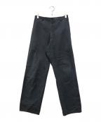 COMME des GARCONS HOMMEコムデギャルソン オム）の古着「デカオム ストレートパンツ」｜ネイビー