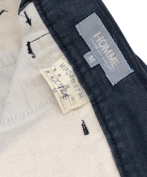 COMME des GARCONS HOMME（コムデギャルソン オム）COMME des GARCONS HOMME (コムデギャルソン オム) デカオム ストレートパンツ ネイビー サイズ:Mの古着・服飾アイテム