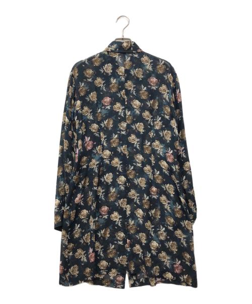 DRISE VAN NOTEN（ドリスヴァンノッテン）DRISE VAN NOTEN (ドリスヴァンノッテン) 花柄シルクシャツワンピース ネイビー サイズ:38の古着・服飾アイテム