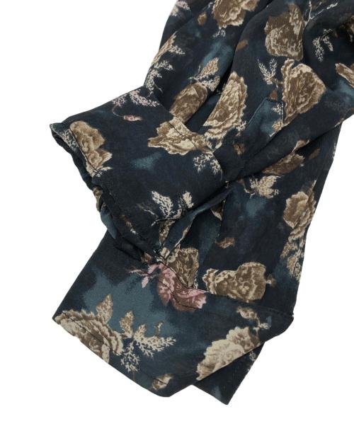 DRISE VAN NOTEN（ドリスヴァンノッテン）DRISE VAN NOTEN (ドリスヴァンノッテン) 花柄シルクシャツワンピース ネイビー サイズ:38の古着・服飾アイテム
